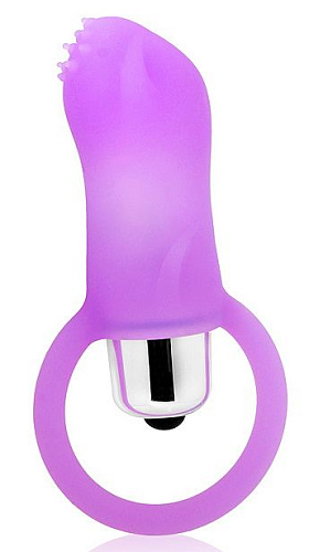 Лиловый вибростимулятор с петелькой Bior toys Cosmo CSM-23154