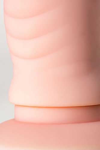 Двойной фаллоимитатор с присоской и съёмной вибропулей телесного цвета A-toys 761030 (19,5 см)