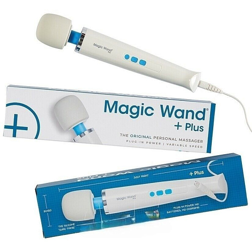 Белый жезловый проводной вибратор Magic Wand Plus HV265PLUS (30,5 см)