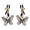 Серебристые зажимы на соски с бабочками Pipedream Butterfly Nipple Clamps PD3613-00