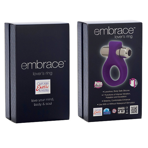 Фиолетовое виброкольцо California Exotic Novelties Embrace Lovers ring SE-4615-30-3