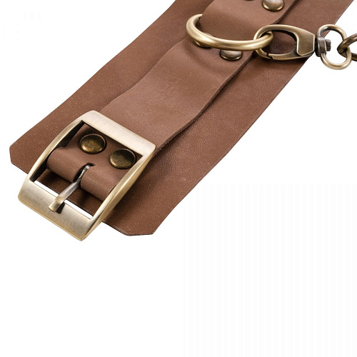 Коричневые кожаные наручи Rebelts Maya 7745-02rebelts