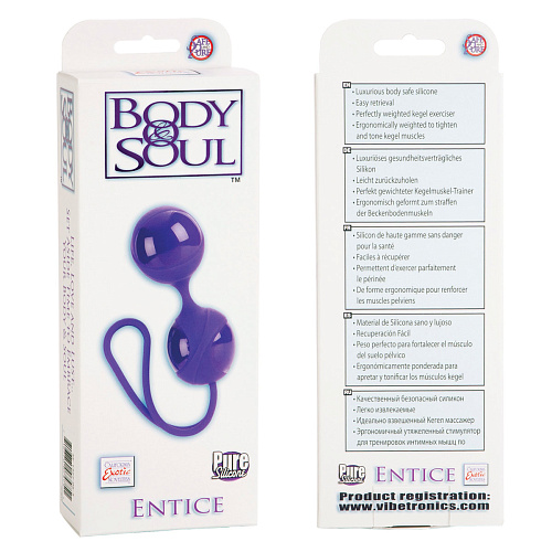 Фиолетовые вагинальные шарики California Exotic Novelties BODY SOUL ENTICE SE-1327-05-3