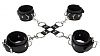 Черный комплект оков Hand And Legcuffs Shots Media BV OU050BLK