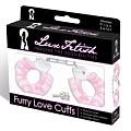 Розовые леопардовые меховые наручники Lux Fetish CUFFS-06PLEO
