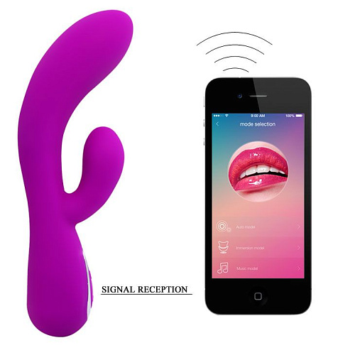 Лиловый вибратор Baile Honey BI-014129HP (19,5 см)