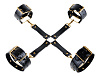 Чёрные с золотом фиксаторы Fantasy Hogtie Pipedream PD3980-23
