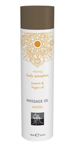 Массажное масло с ароматом жасмина с добавлением арганового масла Shiatsu 67004 (100 мл)