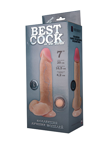 Телесный фаллоимитатор на присоске LOVETOY (А-Полимер) BEST COCK 7 592303