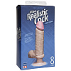 Вибромассажёр реалистичной формы телесного цвета Doc Johnson The Realistic Cock Vibrating 8” 1156-02-BX (23,6 см)