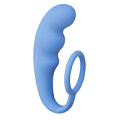 Нежно-голубое эрекционное кольцо с анальным стимулятором Lola toys Mountain Range Anal Plug 4218-03Lola