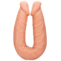 Телесный двусторонний фаллоимитатор длиной Shots Media BV Double Dong REA070FLE (48,1 см)