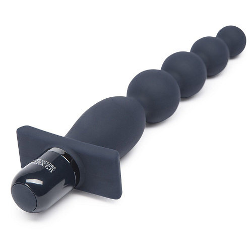 Тёмно-синяя анальная виброёлочка Fifty Shades of Grey DARKER CARNAL PROMISE VIBRATING ANAL BEADS FS-63947 (20,8 см)