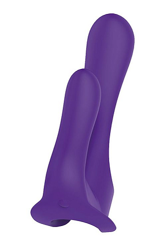 Фиолетовый вибромассажёр-насадка Tonga N 34 RECHARGEABLE COUPLES VIBE 530034