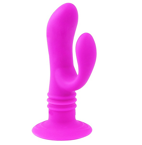 Анальный лиловый вибратор с отростком на присоске Baile Deft BI-014201 (13,5 см)