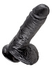 Чёрный фаллоимитатор Pipedream 8 Cock with Balls PD5507-23 (21,3 см)