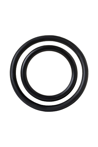 Страпон чёрного цвета с 2 бежевыми насадками и вибрацией LOVETOY (А-Полимер) UniStrap 532313 (19 и 12 см)