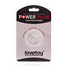 Прозрачное кольцо с лучиками Lovetoy POWER PLUS Cockring LV1432 clear