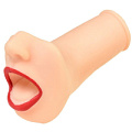 Мастурбатор-ротик телесного цвета с алыми губами ToyFa 893005