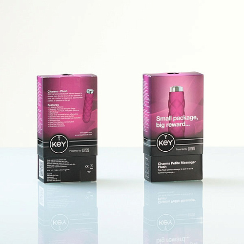 Розовый текстурированный вибромассажёр Jopen Charms Plush Raspberry Pink JO-8040-00-3