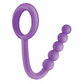 Фиолетовое эрекционное кольцо с анальной цепочкой Pipedream Ball Cinch with Anal Bead PD4573-12