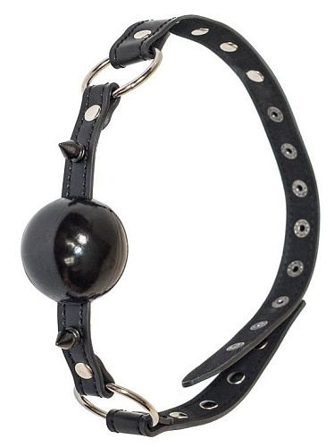 Чёрный кляп-шарик с шипами Lola toys Bare 1155-01lola