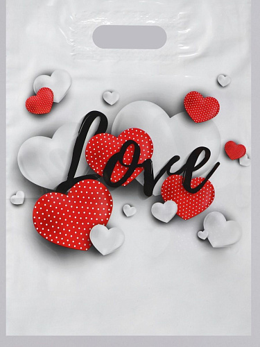 Полиэтиленовый пакет Сима-Ленд «Love» 4668419 (31×40 см)