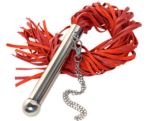 Красная кожаная плеть ToyFa 700011