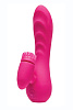 Вибратор розового цвета с клиторальным стимулятором Tokio Design Kawaii Daisuki 2 TD-1409 (15,1 см)