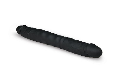 Чёрный двусторонний фаллоимитатор EDC Wholesale Double End Dildo ET081BLK (30 см)