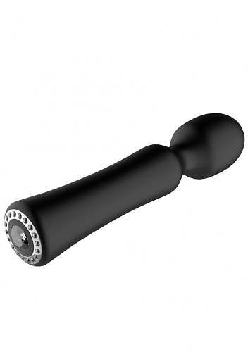 Чёрный универсальный массажёр Shots Media BV Wand Pearl DIS001BLK (20 см)