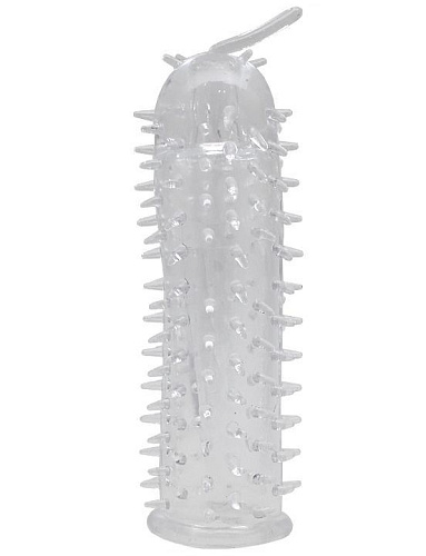 Прозрачная гелевая насадка с усиками Eroticon 30267 (15 см)