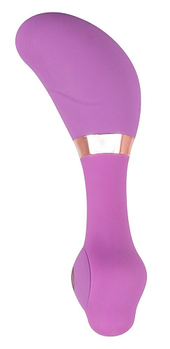 Сиреневый вибратор с золотистой каймой Orion 0585203 (13,5 см)