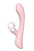 Розовый вибратор с клиторальным стимулятором «вертушка» Dream Toys LICKING SENSATION 21504