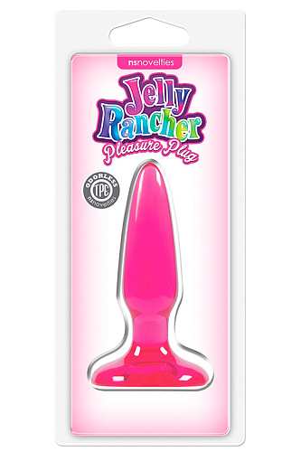 Розовая анальная мини-пробка NS Novelties Jelly Rancher Pleasure Plug Mini NSN-0450-14 (8,1 см)