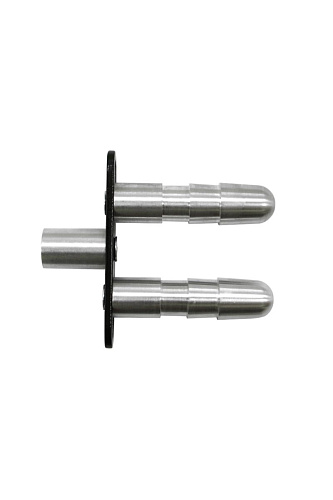 Серебристый двойной адаптер для фаллоимитаторов LoveMachines FMA0108