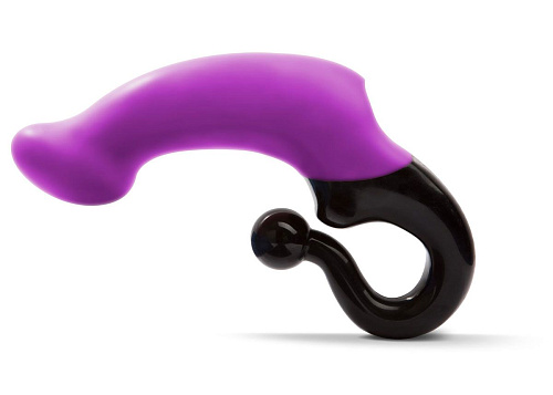 Фиолетовый вибромассажёр с изогнутой ручкой Topco Sales Lola 1600266 (14,2 см)