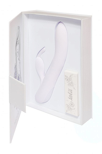 Белый вибратор с клиторальным зайчиком Lola toys Love story White Rabbit 3003-00Lola (21 см)