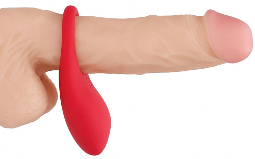 Красное эрекционное виброкольцо с пультом Shots Media BV Poise ELE018RED