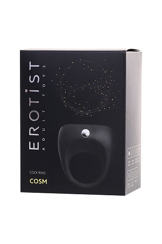 Чёрное эрекционное виброкольцо Erotist Erotist Cosm 548006