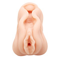 Реалистичная вагина-мастурбатор телесного цвета с необычным дизайном Baile BM-009184