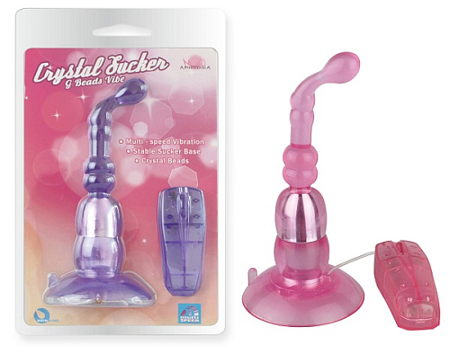 Розовый вибростимулятор-ёлочка с загнутым кончиком Howells 89002-pink