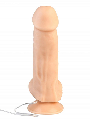Реалистичный фаллос телесного цвета с вибрацией и присоской Сумерки богов 104-05 CD DD (17 см)