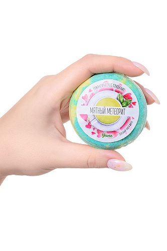 Бомбочка для ванны с ароматом зеленого чая и мяты ToyFa «Мятный метеорит» 722510