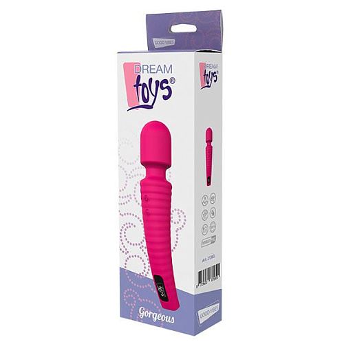 Розовый перезаряжаемый жезловый вибратор Dream Toys GORGEOUS 21383
