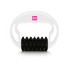 Белый массажер с чёрной насадкой LoversPremium Body Wheel Massager E22055