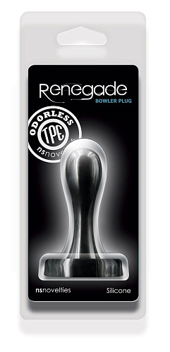 Чёрная анальная пробка NS Novelties Bowler Plug SM NSN-1108-23 (8,4 см)