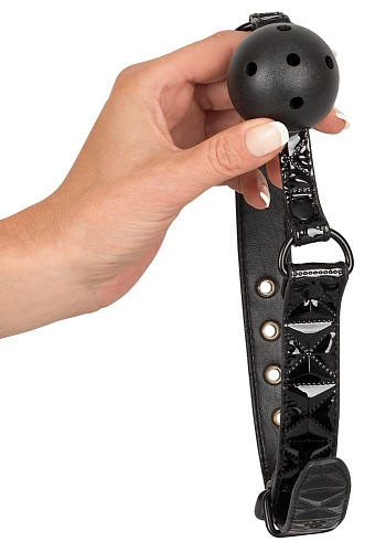 Чёрный кляп-шар с отверстиями Orion Ball Gag 2491990 1001