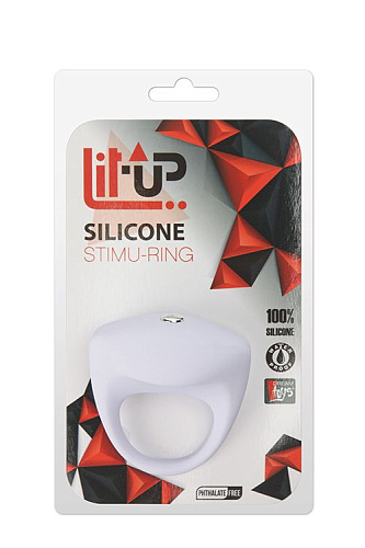 Белое эрекционное кольцо Dream Toys LIT-UP SILICONE STIMU RING 8 21240