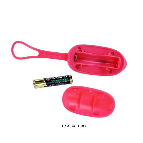 Розовое виброяйцо с петлей Baile BI-014270 (13,8 см)